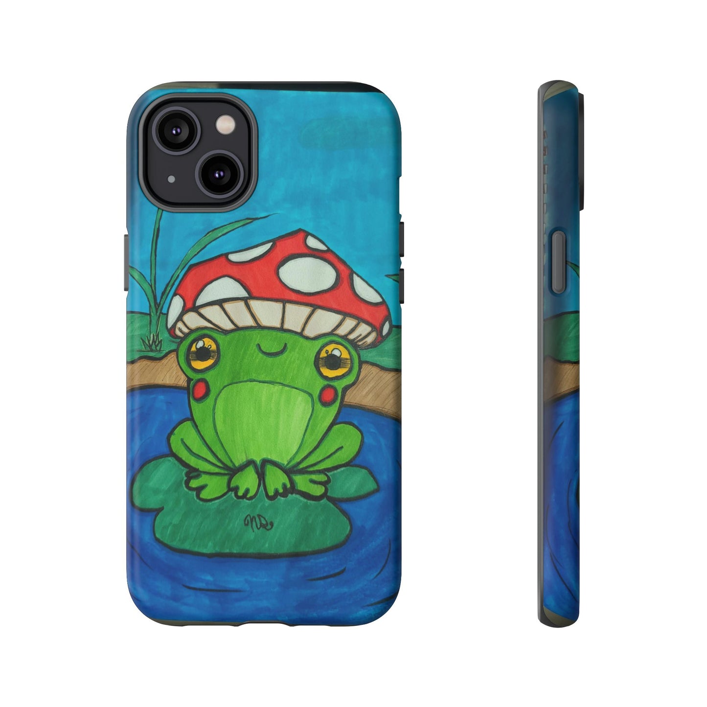Frog Design Phone Case - Cute Nature Lover Gift, Green Frog Tough Cases for Dog Lovers, Kids, Birthday, Eco-Friendly Gift