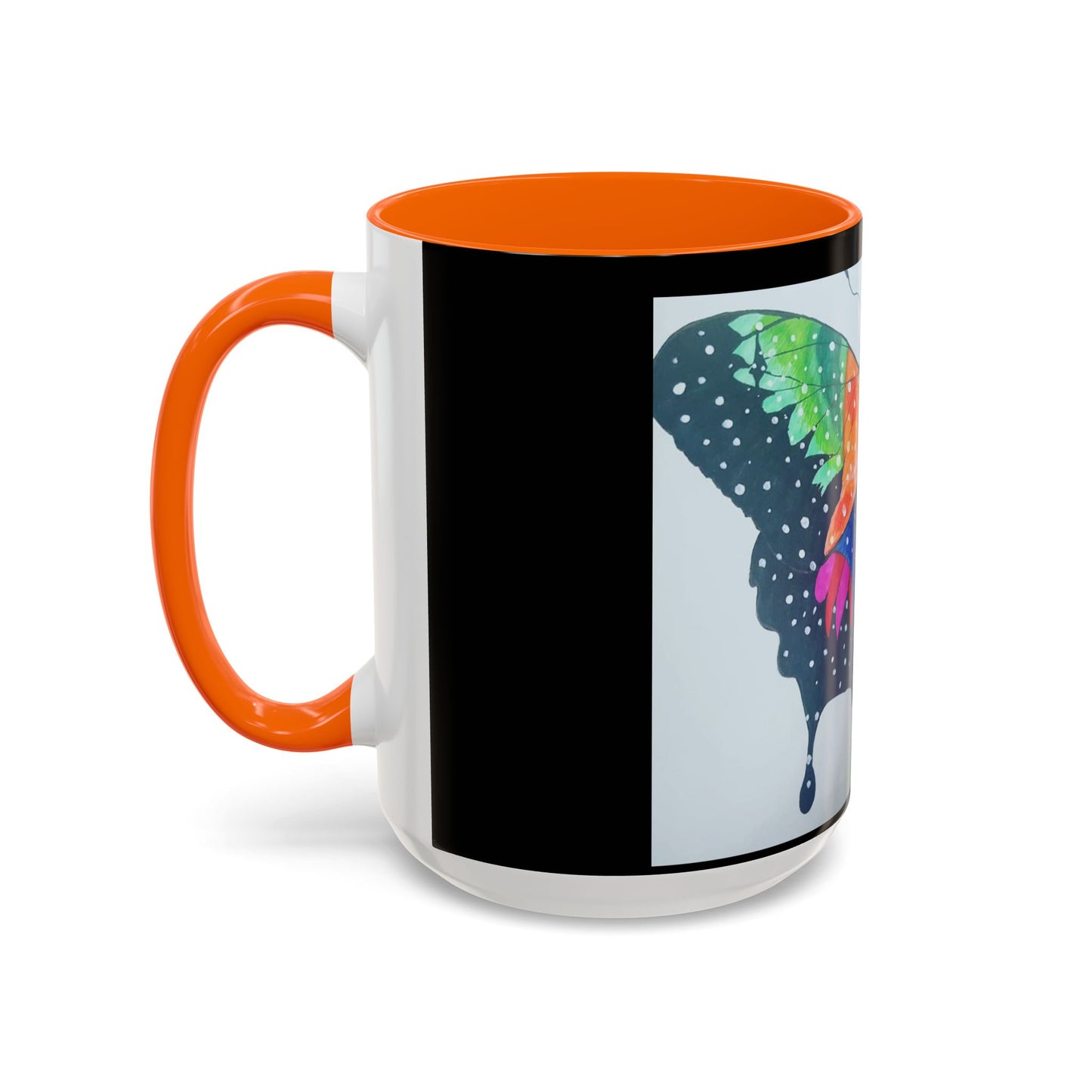 Colorful Butterfly Accent Coffee Mug, Inspirational Gift for Nature Lovers, Artistic Ceramic Cup, Perfect for Home & Office