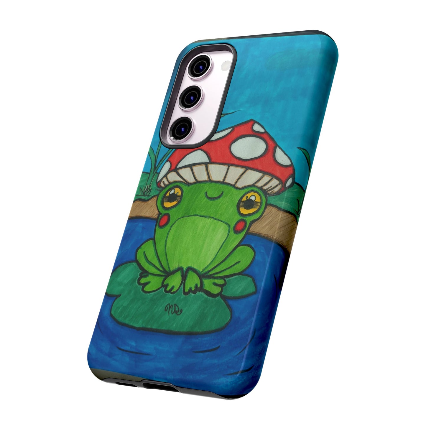 Frog Design Phone Case - Cute Nature Lover Gift, Green Frog Tough Cases for Dog Lovers, Kids, Birthday, Eco-Friendly Gift