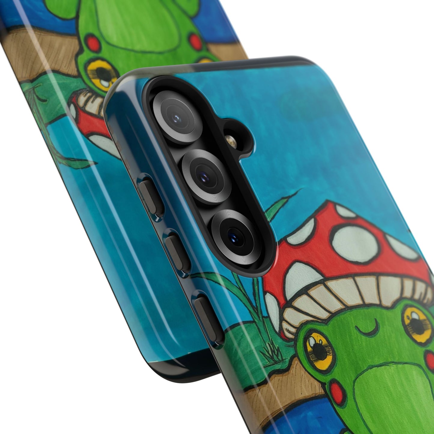 Frog Design Phone Case - Cute Nature Lover Gift, Green Frog Tough Cases for Dog Lovers, Kids, Birthday, Eco-Friendly Gift