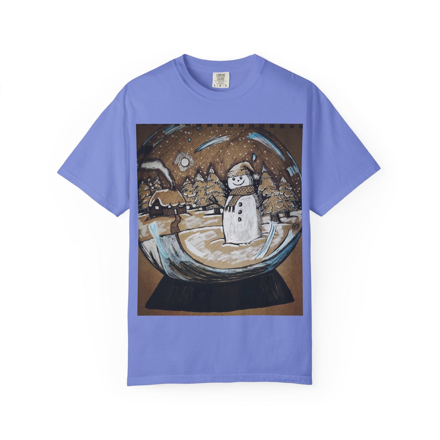 Snow Globe T-Shirt, Cozy Winter Apparel, Holiday Gift, Unisex Tee, Christmas, Snowman Design