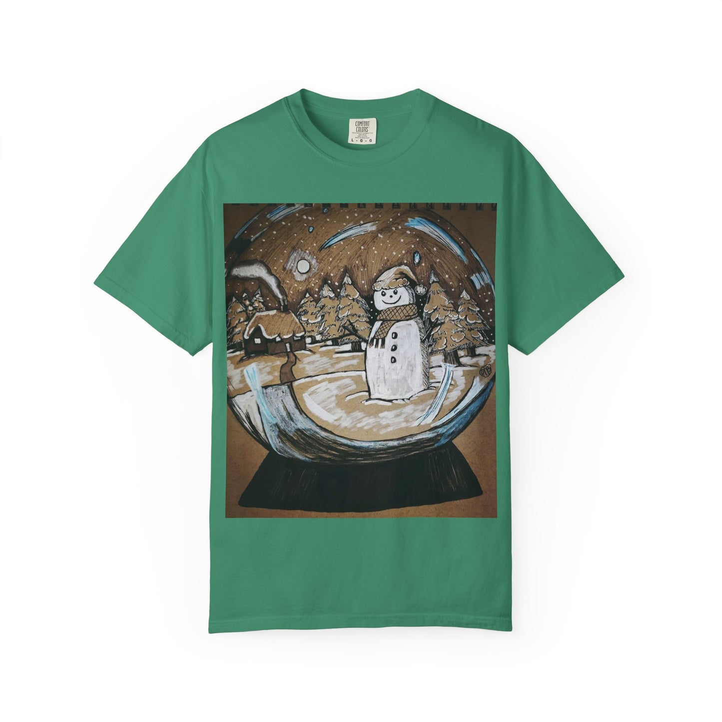 Snow Globe T-Shirt, Cozy Winter Apparel, Holiday Gift, Unisex Tee, Christmas, Snowman Design