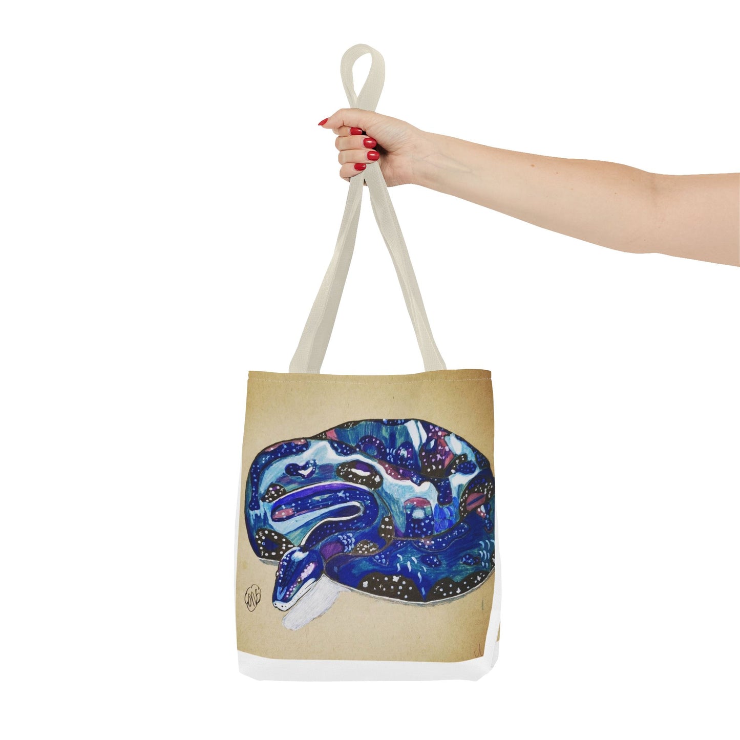 Vibrant Artistic Snake Tote Bag, Unique Eco-Friendly Bag, Perfect for Shopping, Beach, Travel, Art Lovers Gift