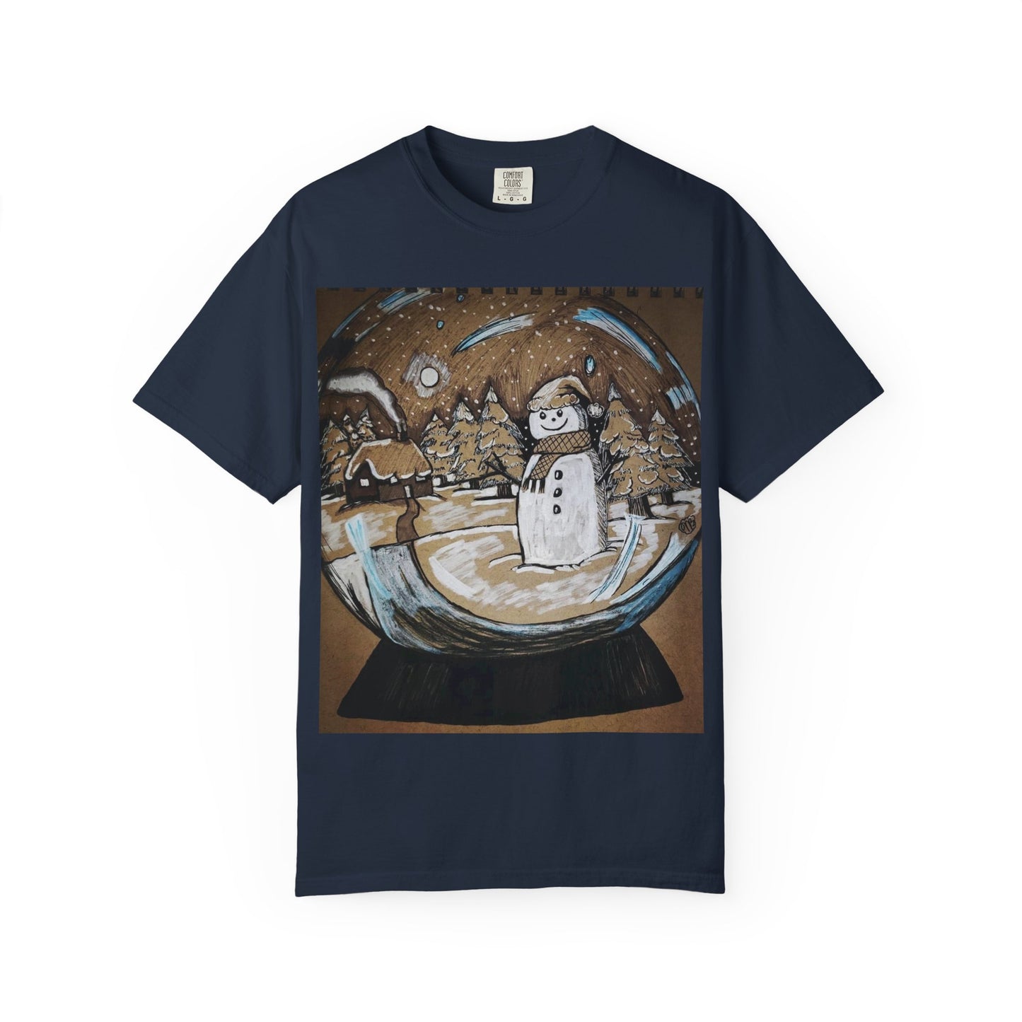 Snow Globe T-Shirt, Cozy Winter Apparel, Holiday Gift, Unisex Tee, Christmas, Snowman Design