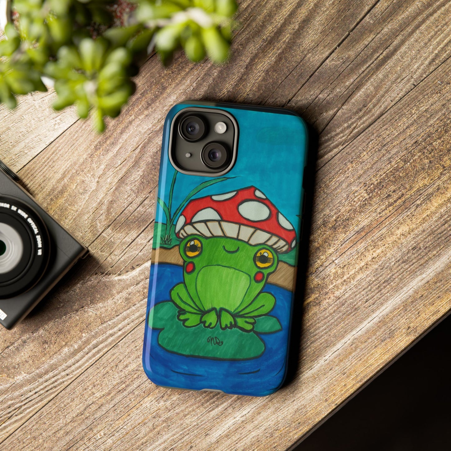 Frog Design Phone Case - Cute Nature Lover Gift, Green Frog Tough Cases for Dog Lovers, Kids, Birthday, Eco-Friendly Gift