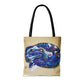 Vibrant Artistic Snake Tote Bag, Unique Eco-Friendly Bag, Perfect for Shopping, Beach, Travel, Art Lovers Gift