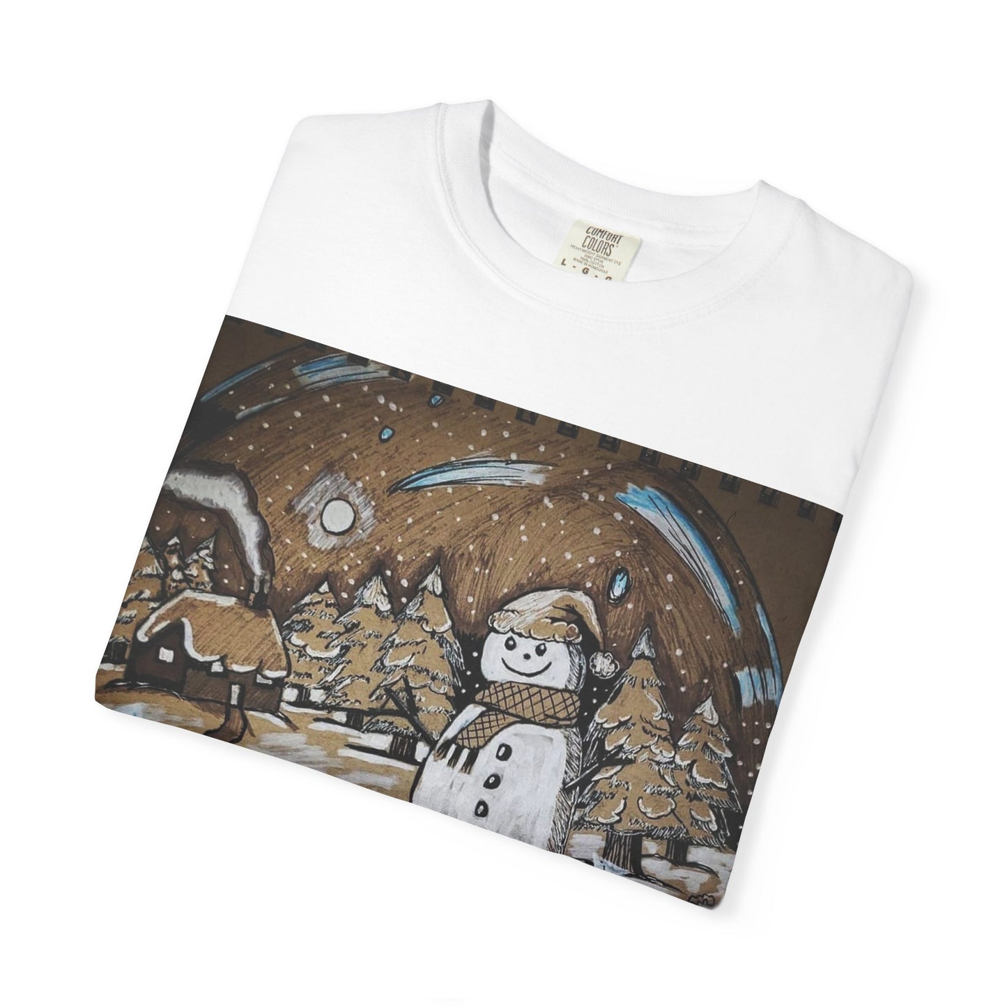 Snow Globe T-Shirt, Cozy Winter Apparel, Holiday Gift, Unisex Tee, Christmas, Snowman Design