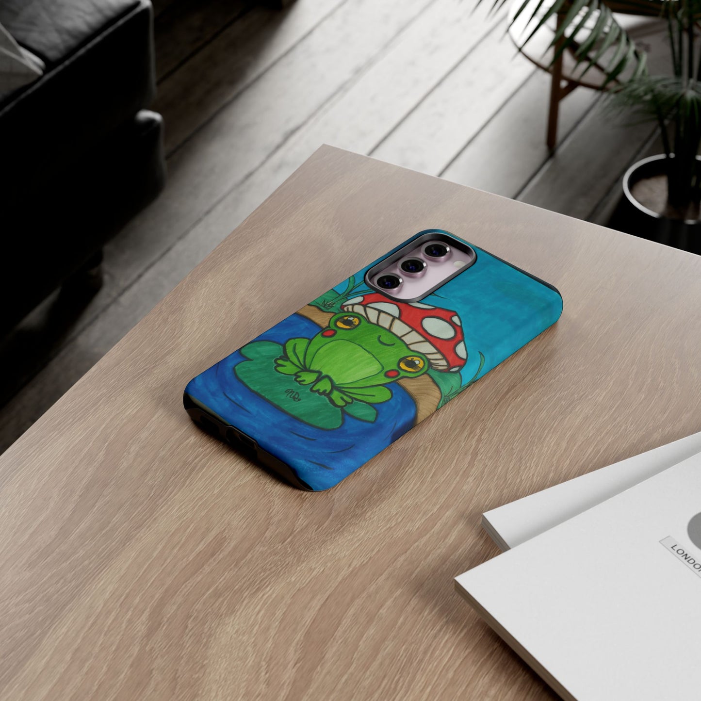 Frog Design Phone Case - Cute Nature Lover Gift, Green Frog Tough Cases for Dog Lovers, Kids, Birthday, Eco-Friendly Gift