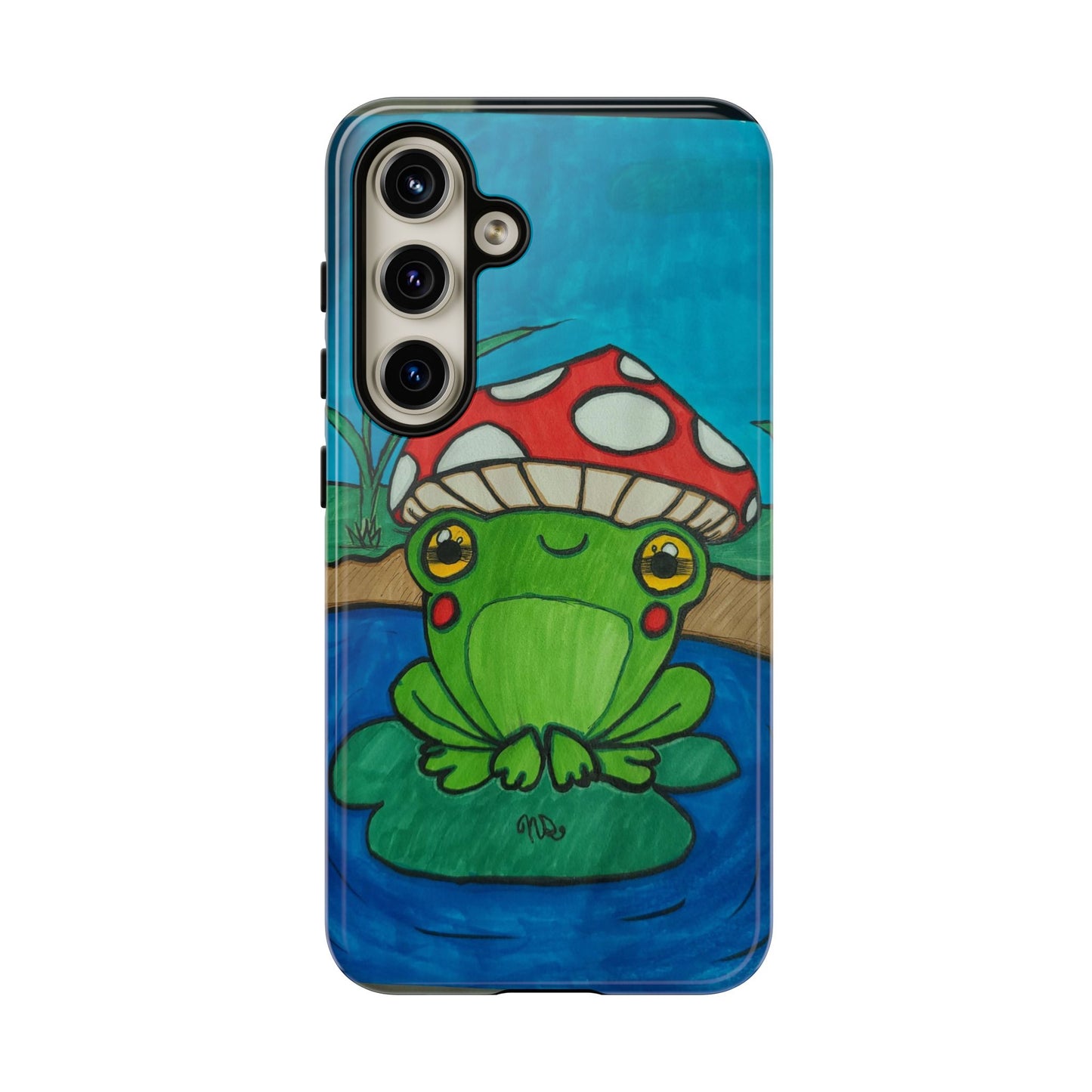 Frog Design Phone Case - Cute Nature Lover Gift, Green Frog Tough Cases for Dog Lovers, Kids, Birthday, Eco-Friendly Gift