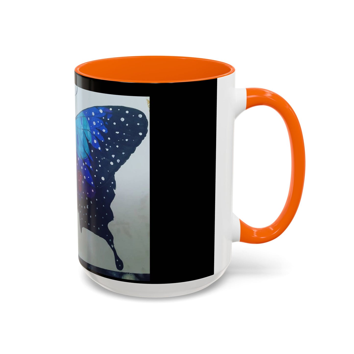 Colorful Butterfly Accent Coffee Mug, Inspirational Gift for Nature Lovers, Artistic Ceramic Cup, Perfect for Home & Office