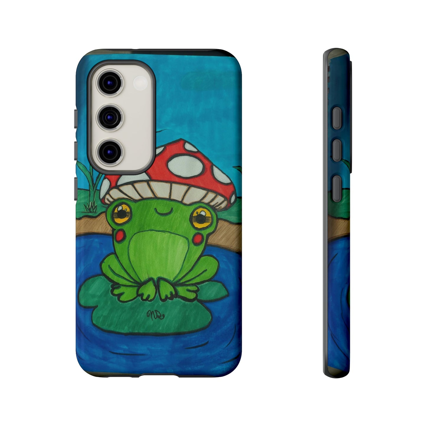 Frog Design Phone Case - Cute Nature Lover Gift, Green Frog Tough Cases for Dog Lovers, Kids, Birthday, Eco-Friendly Gift
