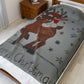 Cozy Christmas Plush Blanket, Holiday Gift, Winter Decor, Reindeer Design, Warm Throw, Merry Christmas Blanket