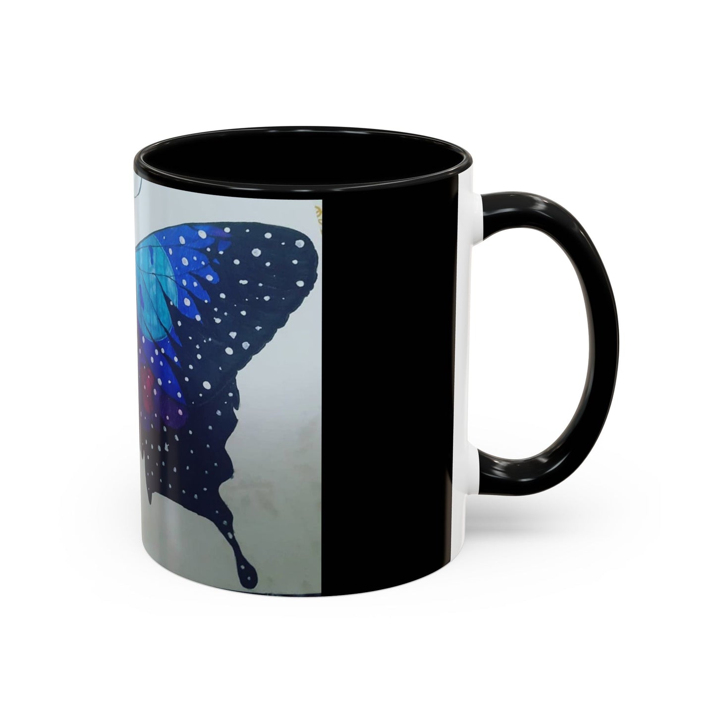 Colorful Butterfly Accent Coffee Mug, Inspirational Gift for Nature Lovers, Artistic Ceramic Cup, Perfect for Home & Office