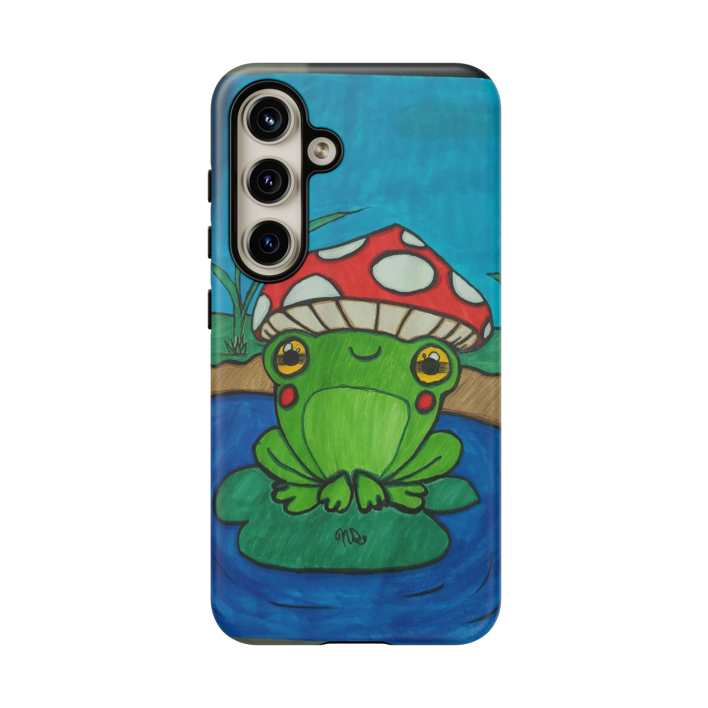 Frog Design Phone Case - Cute Nature Lover Gift, Green Frog Tough Cases for Dog Lovers, Kids, Birthday, Eco-Friendly Gift