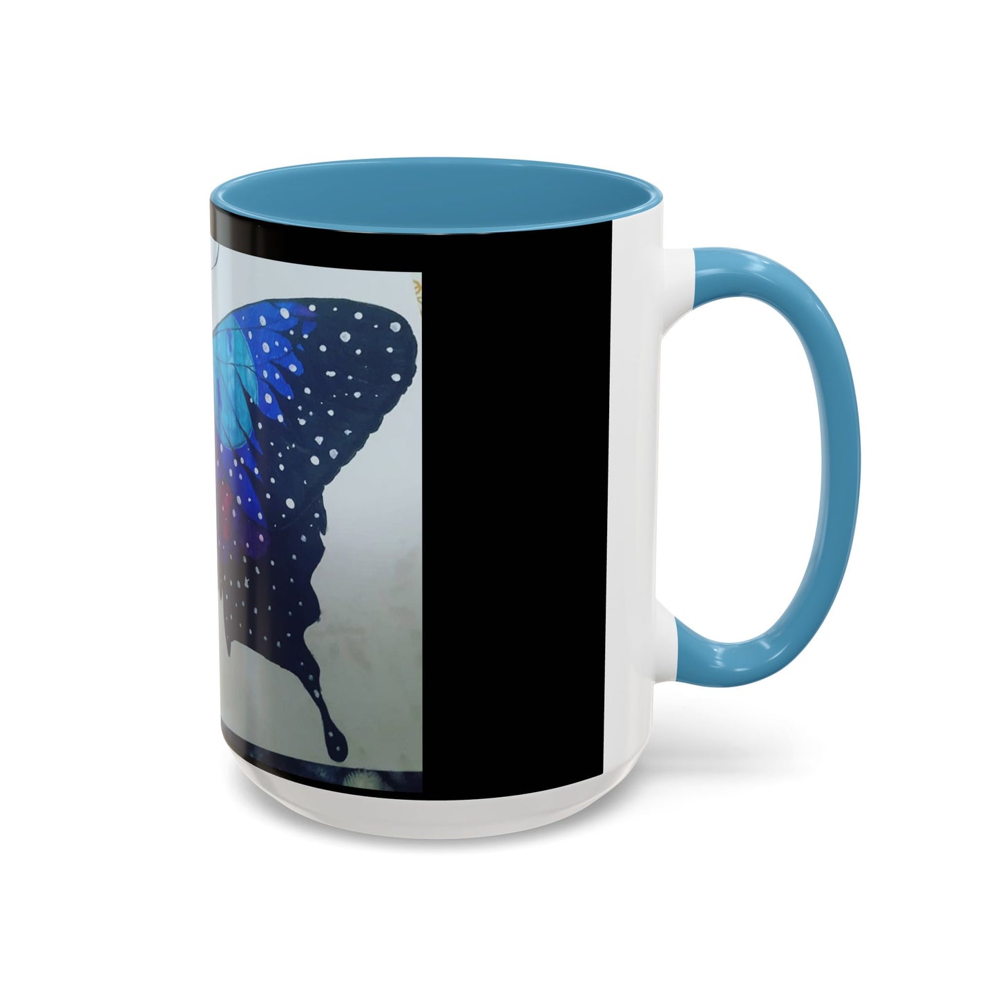 Colorful Butterfly Accent Coffee Mug, Inspirational Gift for Nature Lovers, Artistic Ceramic Cup, Perfect for Home & Office