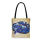 Vibrant Artistic Snake Tote Bag, Unique Eco-Friendly Bag, Perfect for Shopping, Beach, Travel, Art Lovers Gift