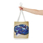 Vibrant Artistic Snake Tote Bag, Unique Eco-Friendly Bag, Perfect for Shopping, Beach, Travel, Art Lovers Gift