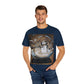Snow Globe T-Shirt, Cozy Winter Apparel, Holiday Gift, Unisex Tee, Christmas, Snowman Design