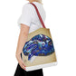 Vibrant Artistic Snake Tote Bag, Unique Eco-Friendly Bag, Perfect for Shopping, Beach, Travel, Art Lovers Gift
