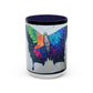 Colorful Butterfly Accent Coffee Mug, Inspirational Gift for Nature Lovers, Artistic Ceramic Cup, Perfect for Home & Office