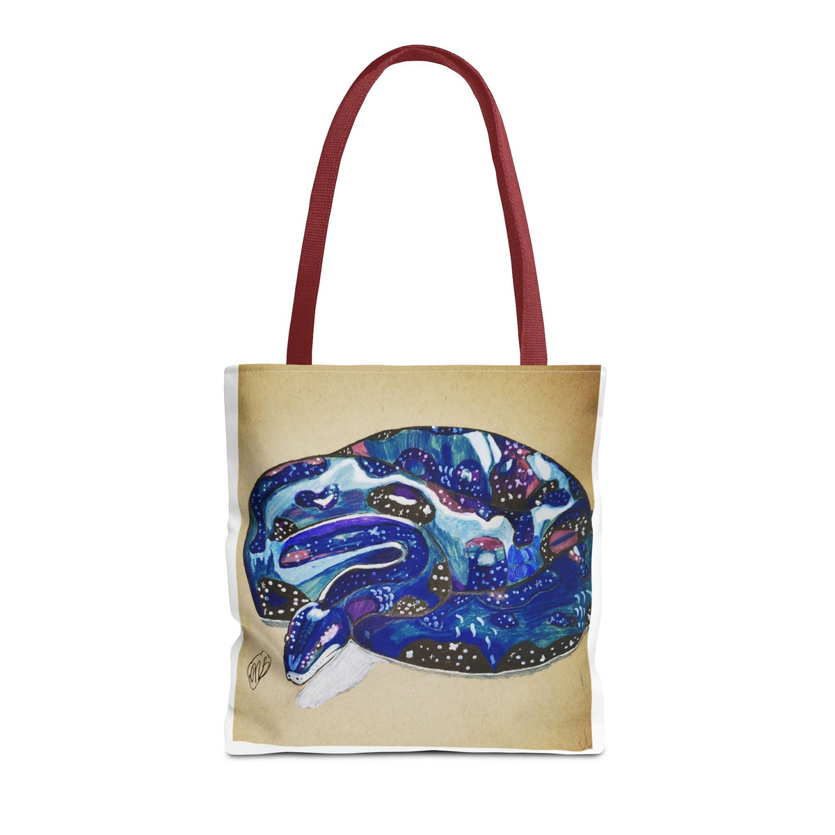 Vibrant Artistic Snake Tote Bag, Unique Eco-Friendly Bag, Perfect for Shopping, Beach, Travel, Art Lovers Gift