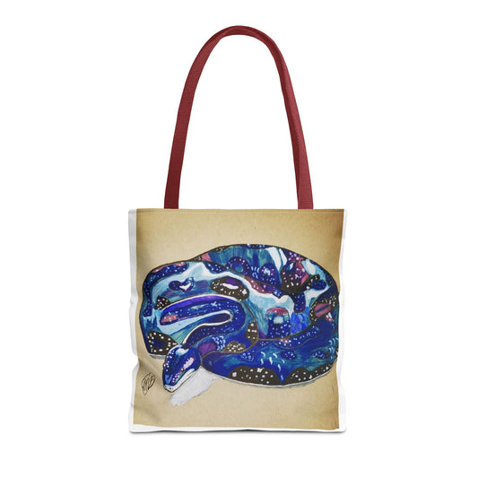 Vibrant Artistic Snake Tote Bag, Unique Eco-Friendly Bag, Perfect for Shopping, Beach, Travel, Art Lovers Gift