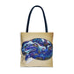 Vibrant Artistic Snake Tote Bag, Unique Eco-Friendly Bag, Perfect for Shopping, Beach, Travel, Art Lovers Gift