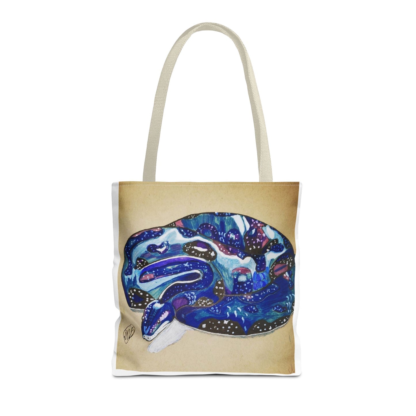 Vibrant Artistic Snake Tote Bag, Unique Eco-Friendly Bag, Perfect for Shopping, Beach, Travel, Art Lovers Gift
