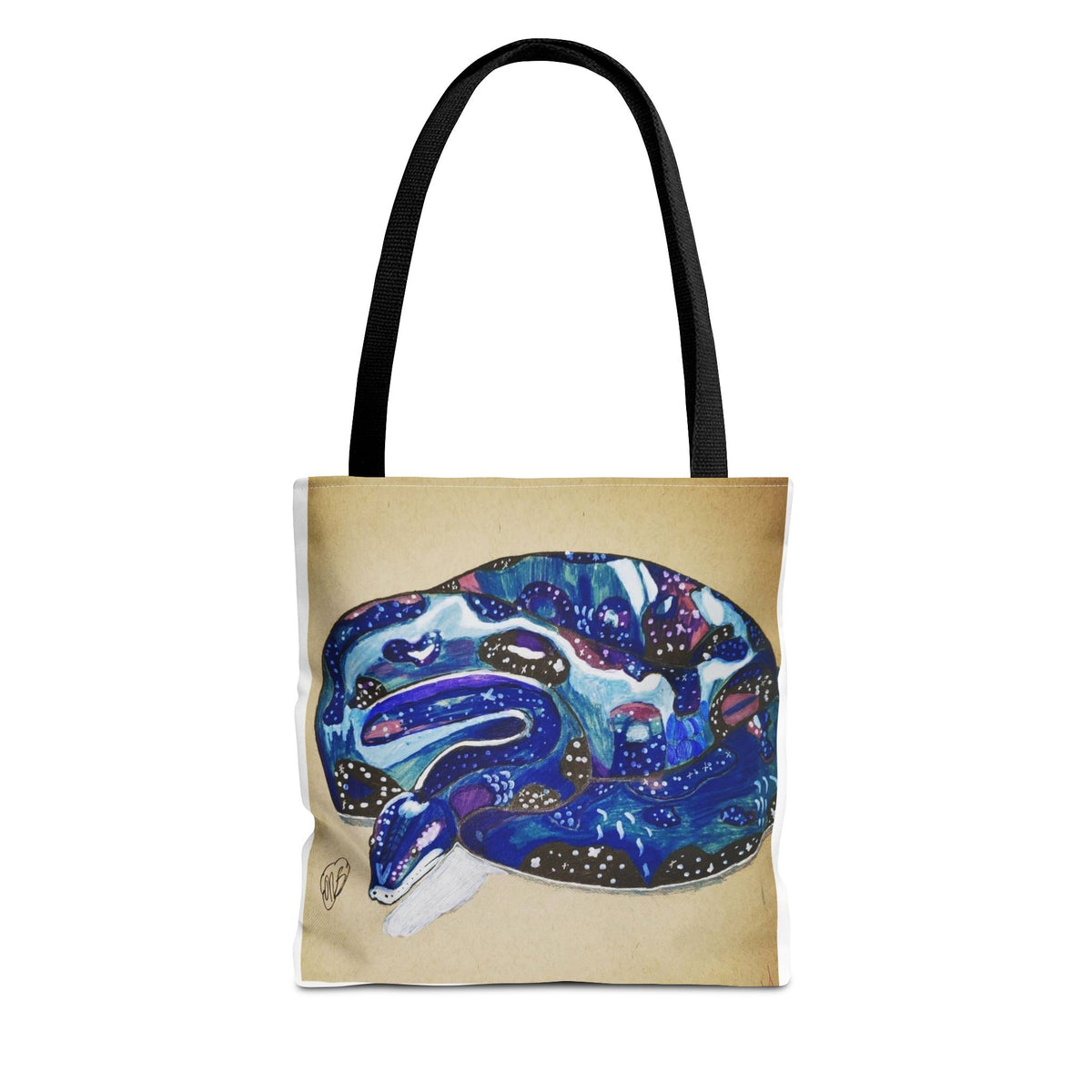 Vibrant Artistic Snake Tote Bag, Unique Eco-Friendly Bag, Perfect for Shopping, Beach, Travel, Art Lovers Gift
