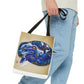 Vibrant Artistic Snake Tote Bag, Unique Eco-Friendly Bag, Perfect for Shopping, Beach, Travel, Art Lovers Gift