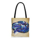 Vibrant Artistic Snake Tote Bag, Unique Eco-Friendly Bag, Perfect for Shopping, Beach, Travel, Art Lovers Gift