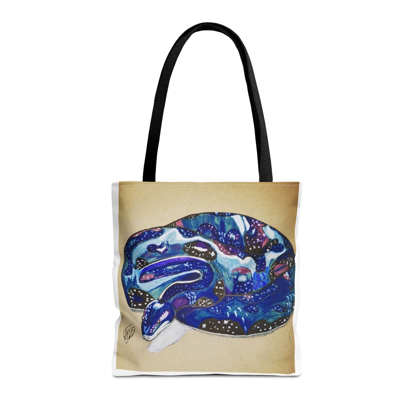 Vibrant Artistic Snake Tote Bag, Unique Eco-Friendly Bag, Perfect for Shopping, Beach, Travel, Art Lovers Gift