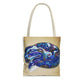 Vibrant Artistic Snake Tote Bag, Unique Eco-Friendly Bag, Perfect for Shopping, Beach, Travel, Art Lovers Gift