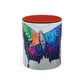 Colorful Butterfly Accent Coffee Mug, Inspirational Gift for Nature Lovers, Artistic Ceramic Cup, Perfect for Home & Office