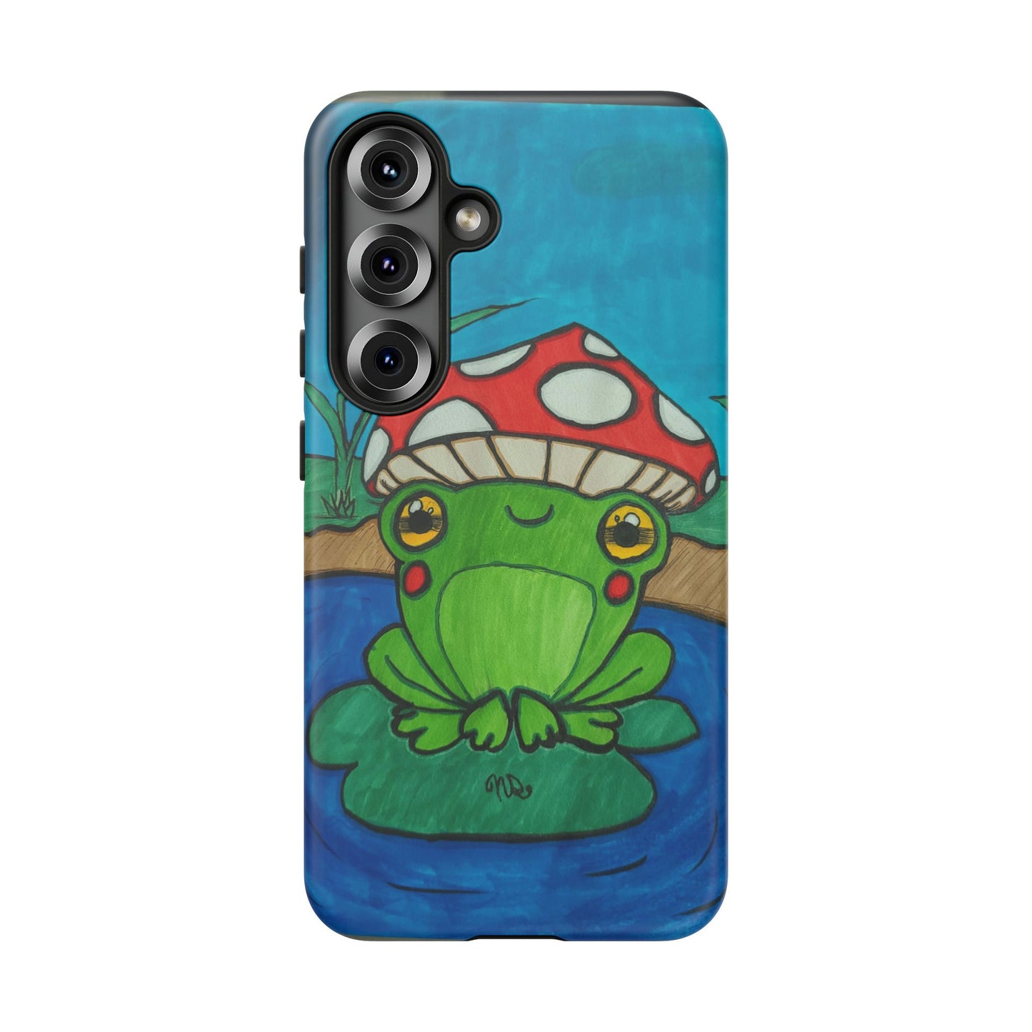 Frog Design Phone Case - Cute Nature Lover Gift, Green Frog Tough Cases for Dog Lovers, Kids, Birthday, Eco-Friendly Gift