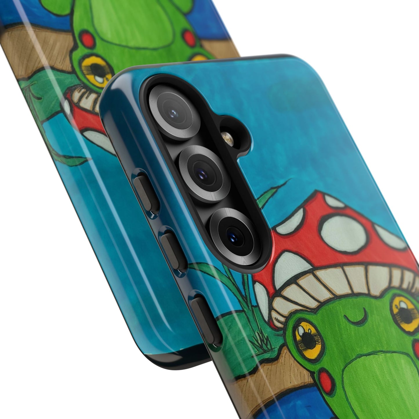 Frog Design Phone Case - Cute Nature Lover Gift, Green Frog Tough Cases for Dog Lovers, Kids, Birthday, Eco-Friendly Gift