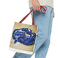 Vibrant Artistic Snake Tote Bag, Unique Eco-Friendly Bag, Perfect for Shopping, Beach, Travel, Art Lovers Gift