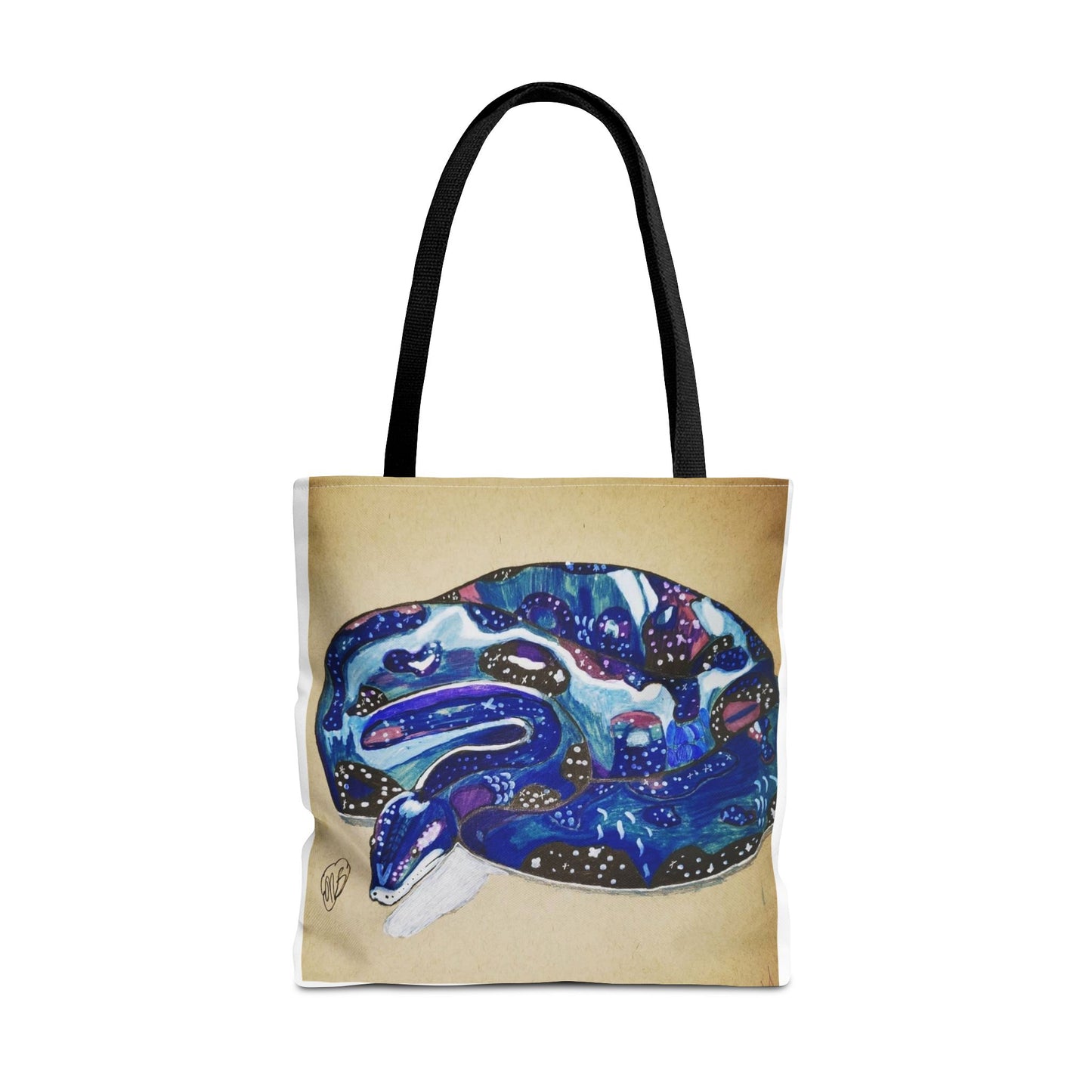 Vibrant Artistic Snake Tote Bag, Unique Eco-Friendly Bag, Perfect for Shopping, Beach, Travel, Art Lovers Gift