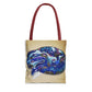 Vibrant Artistic Snake Tote Bag, Unique Eco-Friendly Bag, Perfect for Shopping, Beach, Travel, Art Lovers Gift