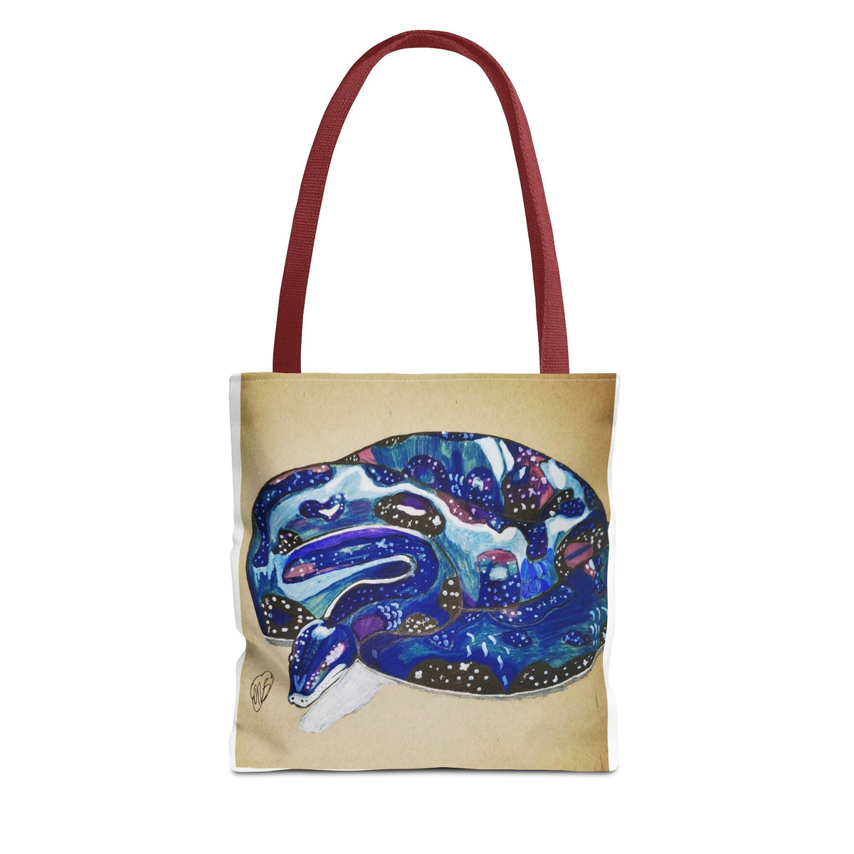 Vibrant Artistic Snake Tote Bag, Unique Eco-Friendly Bag, Perfect for Shopping, Beach, Travel, Art Lovers Gift