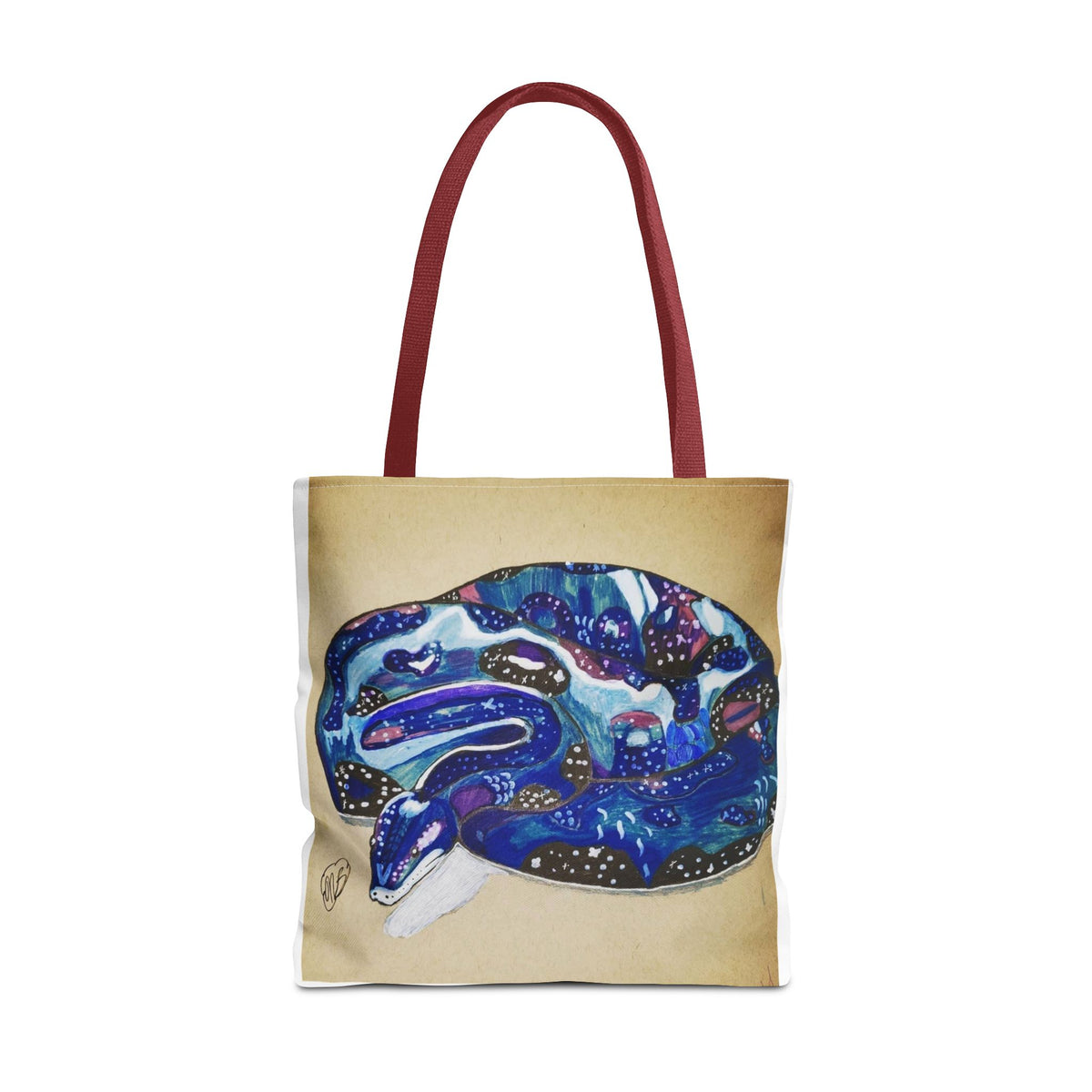 Vibrant Artistic Snake Tote Bag, Unique Eco-Friendly Bag, Perfect for Shopping, Beach, Travel, Art Lovers Gift