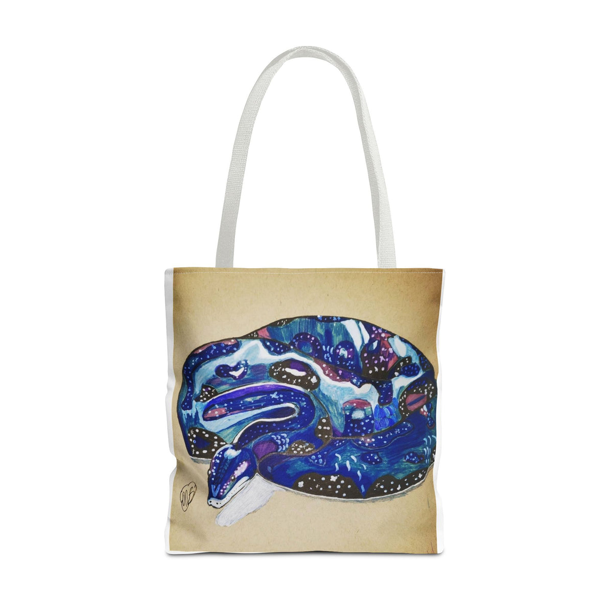 Vibrant Artistic Snake Tote Bag, Unique Eco-Friendly Bag, Perfect for Shopping, Beach, Travel, Art Lovers Gift