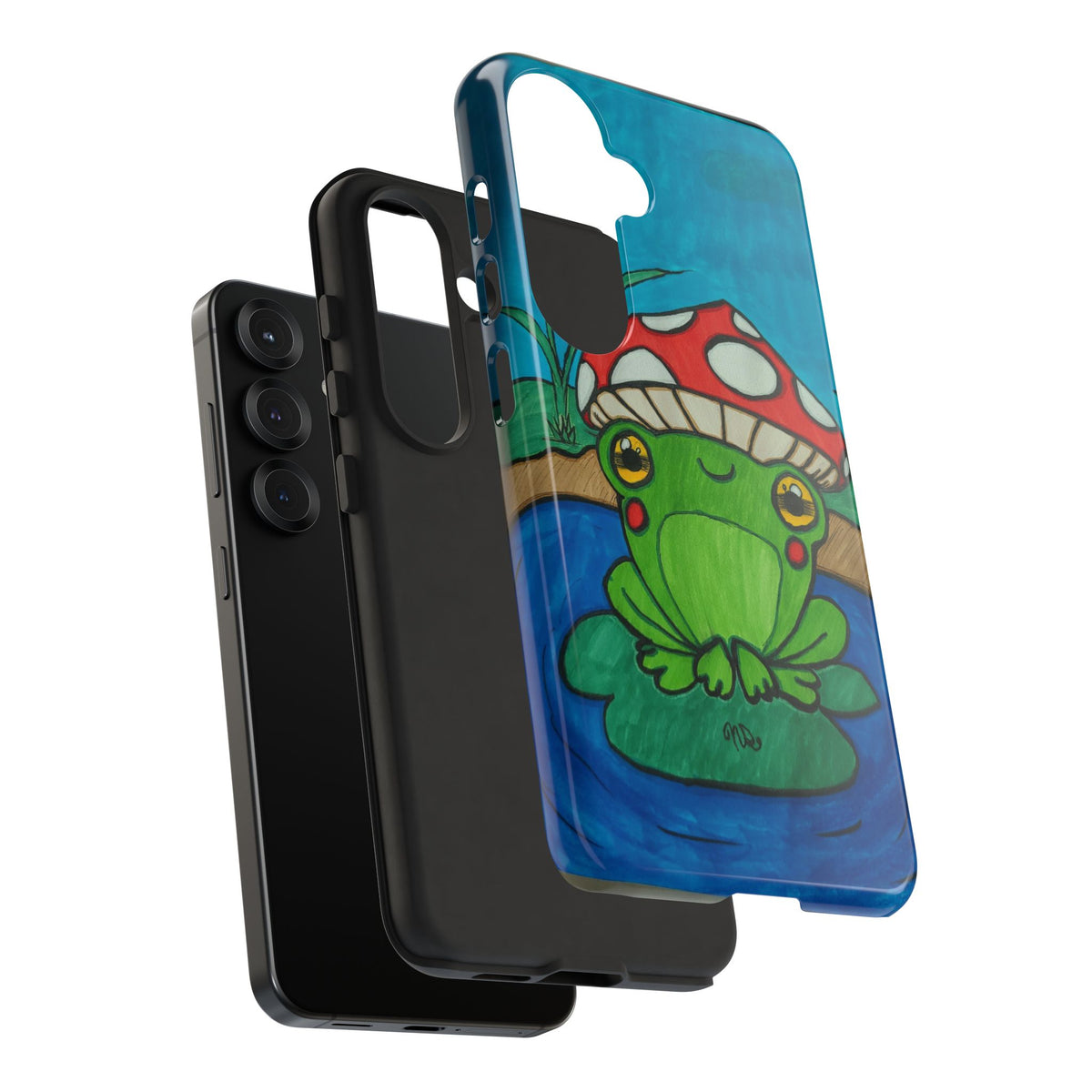 Frog Design Phone Case - Cute Nature Lover Gift, Green Frog Tough Cases for Dog Lovers, Kids, Birthday, Eco-Friendly Gift