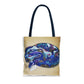 Vibrant Artistic Snake Tote Bag, Unique Eco-Friendly Bag, Perfect for Shopping, Beach, Travel, Art Lovers Gift
