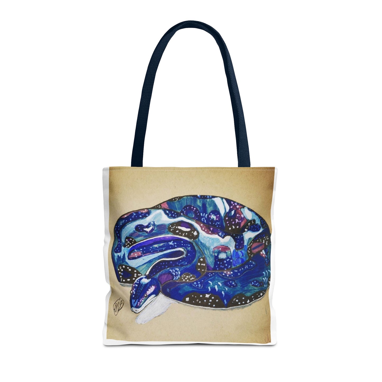 Vibrant Artistic Snake Tote Bag, Unique Eco-Friendly Bag, Perfect for Shopping, Beach, Travel, Art Lovers Gift