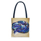Vibrant Artistic Snake Tote Bag, Unique Eco-Friendly Bag, Perfect for Shopping, Beach, Travel, Art Lovers Gift