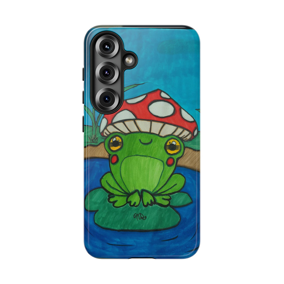 Frog Design Phone Case - Cute Nature Lover Gift, Green Frog Tough Cases for Dog Lovers, Kids, Birthday, Eco-Friendly Gift