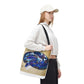 Vibrant Artistic Snake Tote Bag, Unique Eco-Friendly Bag, Perfect for Shopping, Beach, Travel, Art Lovers Gift