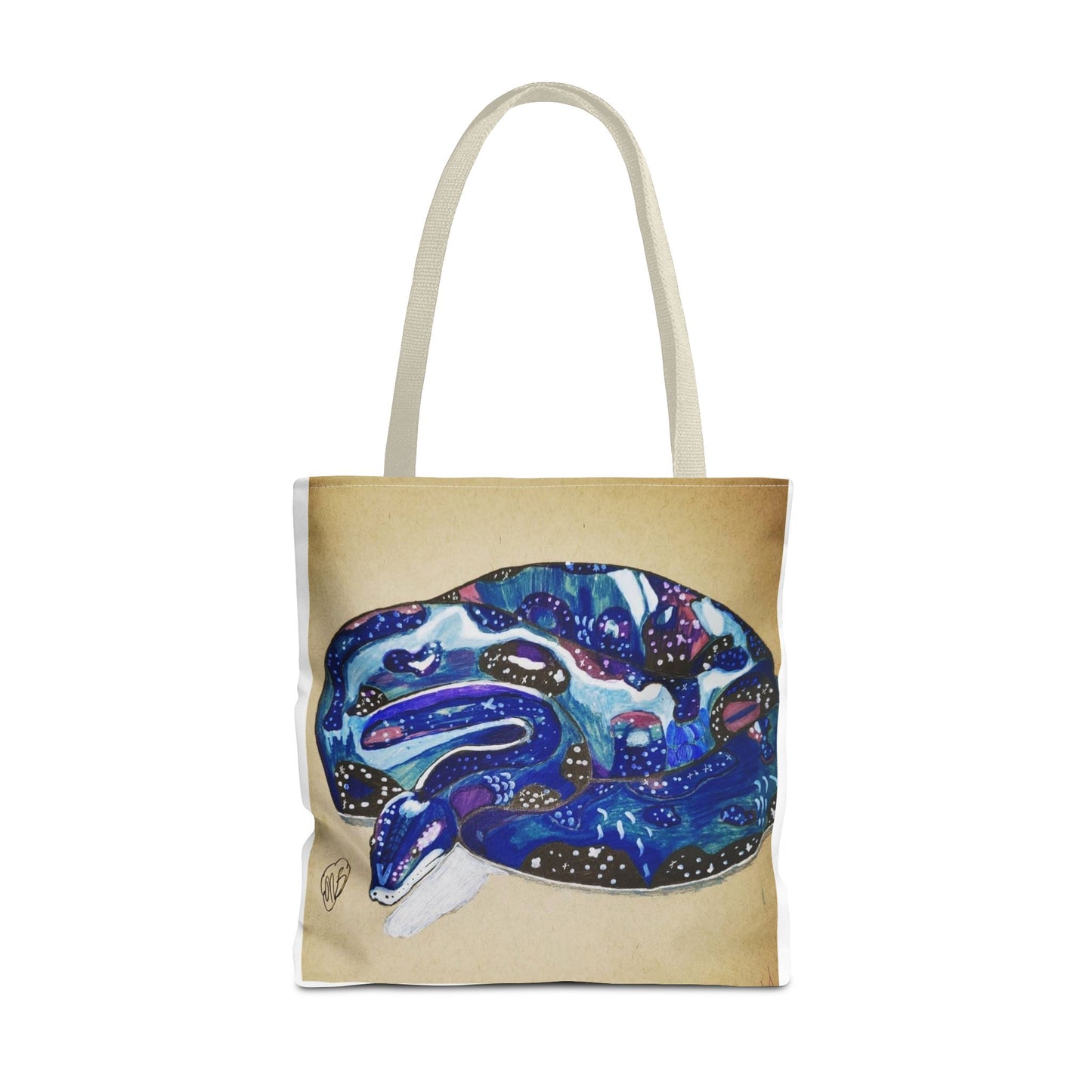 Vibrant Artistic Snake Tote Bag, Unique Eco-Friendly Bag, Perfect for Shopping, Beach, Travel, Art Lovers Gift