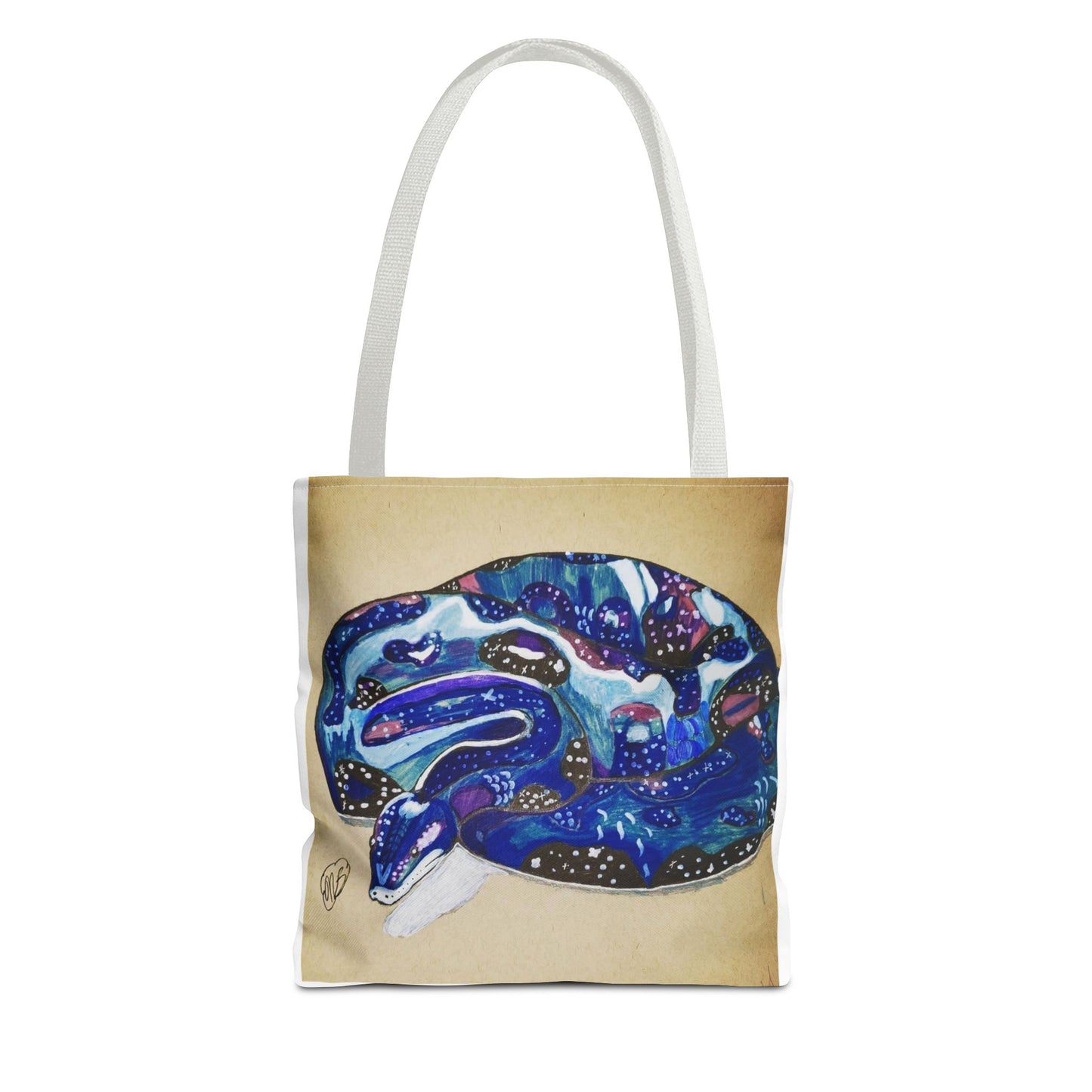 Vibrant Artistic Snake Tote Bag, Unique Eco-Friendly Bag, Perfect for Shopping, Beach, Travel, Art Lovers Gift
